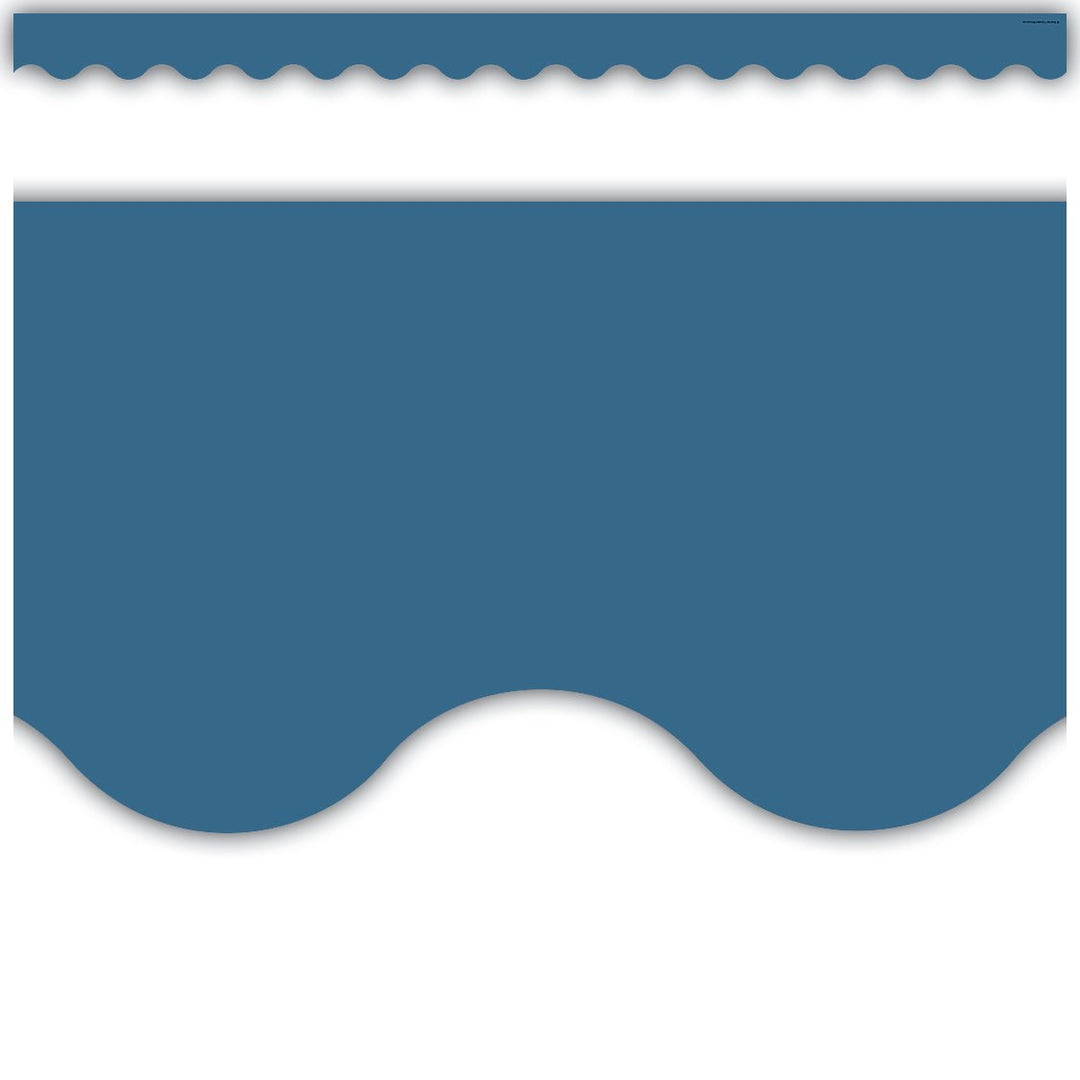 Scalloped Border Trim: Slate Blue-Borders-Tools 4 Teaching-Classroom Decor and More