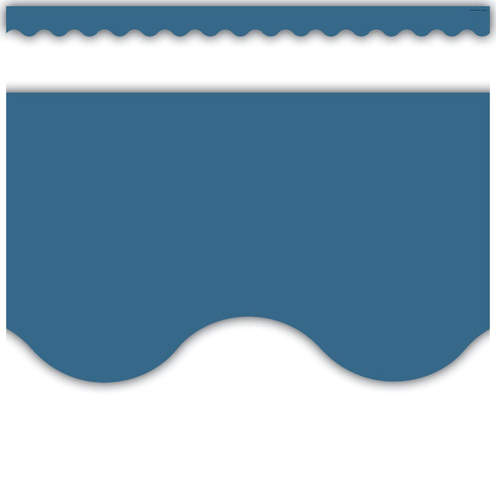 Scalloped Border Trim: Slate Blue-Borders-Tools 4 Teaching-Classroom Decor and More