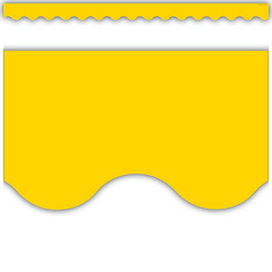 Scalloped Border Trim: Yellow Gold-Borders-Tools 4 Teaching-Classroom Decor and More