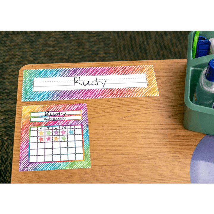 *Colorful Scribble Name Plates-Nameplates & Name Tags-Tools 4 Teaching-Classroom Decor and More