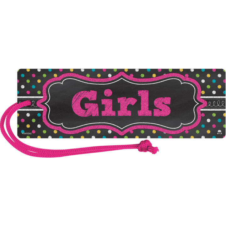 Chalkboard Brights Magnetic Girls Pass-Hall Passes-Tools 4 Teaching-Classroom Decor and More