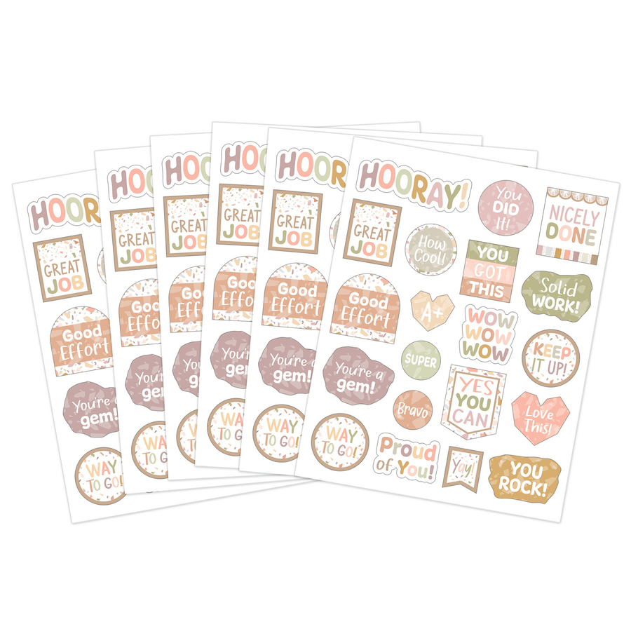 Terrazzo Tones Stickers-Stickers-Tools 4 Teaching-Classroom Decor and More