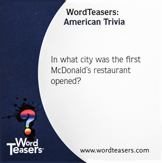 WordTeasers®: American Trivia-Games-Tools 4 Teaching-Classroom Decor and More