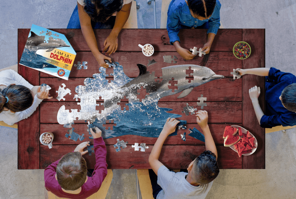 I AM LiL' DOLPHIN 100 pcs Puzzle-Puzzles-Tools 4 Teaching-Classroom Decor and More