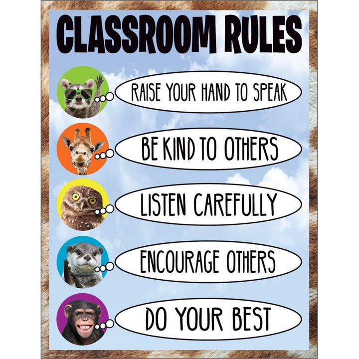 Go Wild Animals Classroom Rules Chart-Charts-Tools 4 Teaching-Classroom Decor and More