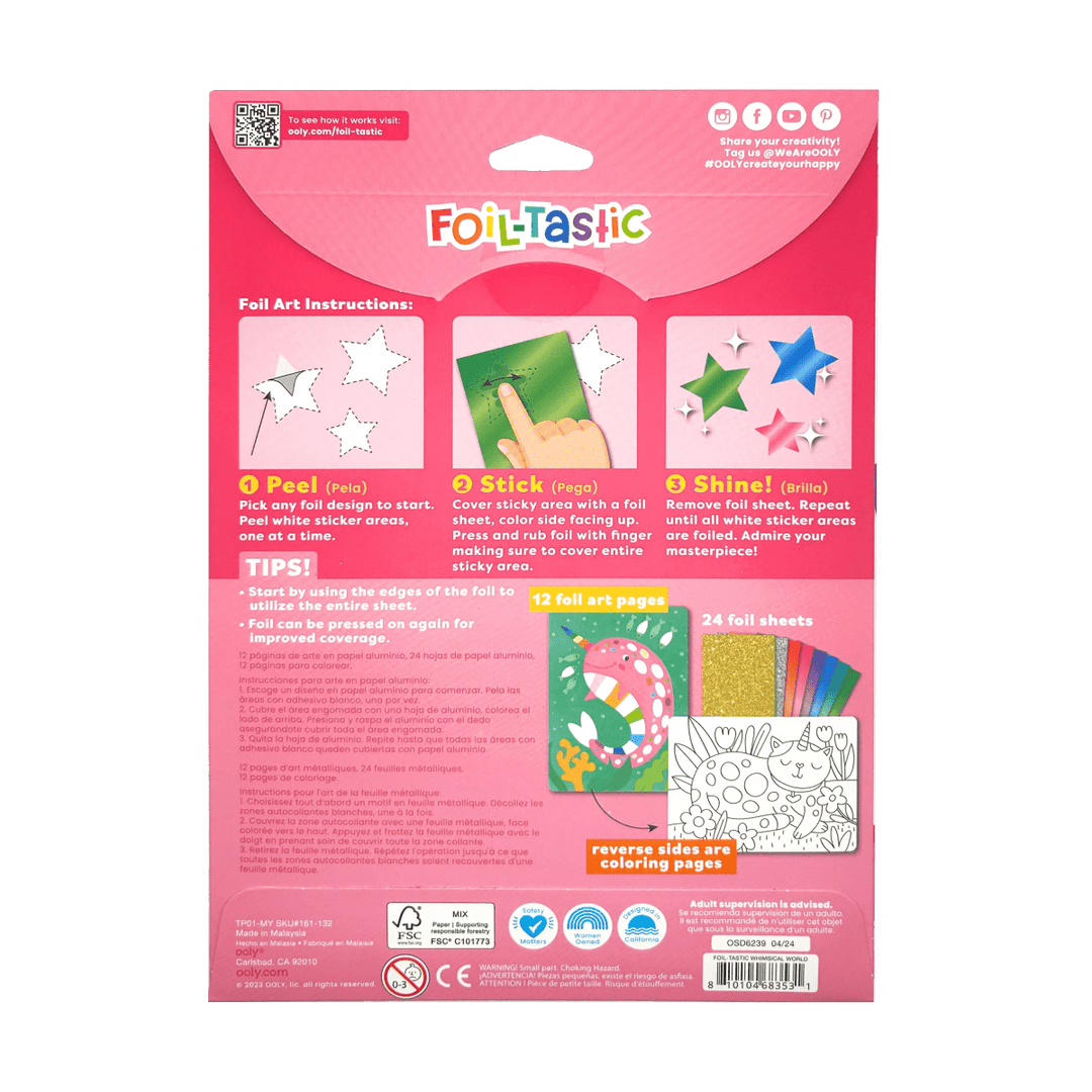 Foil-tastic Foil Art & Coloring Set - Whimsical World-Craft Activity-Tools 4 Teaching-Classroom Decor and More