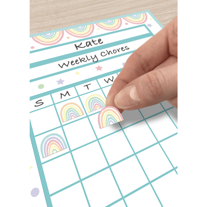 Pastel Pop Rainbows Mini Stickers-Stickers-Tools 4 Teaching-Classroom Decor and More