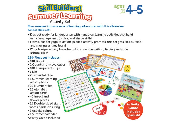 Skill Builders Summer Learning Activity Set - PreK to K-Classroom Essentials-Tools 4 Teaching-Classroom Decor and More