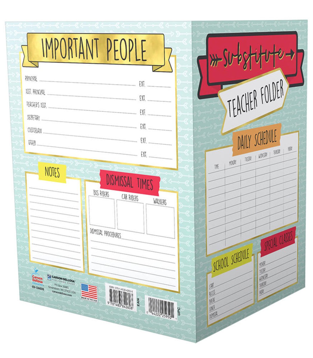 Aim High Substitute Teacher Folder-Classroom Essentials-Tools 4 Teaching-Classroom Decor and More