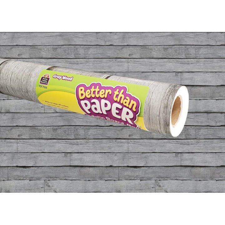 Better Than Paper® Bulletin Board Roll: Gray Wood-Bulletin Board Paper - Better Than Paper-Tools 4 Teaching-Classroom Decor and More