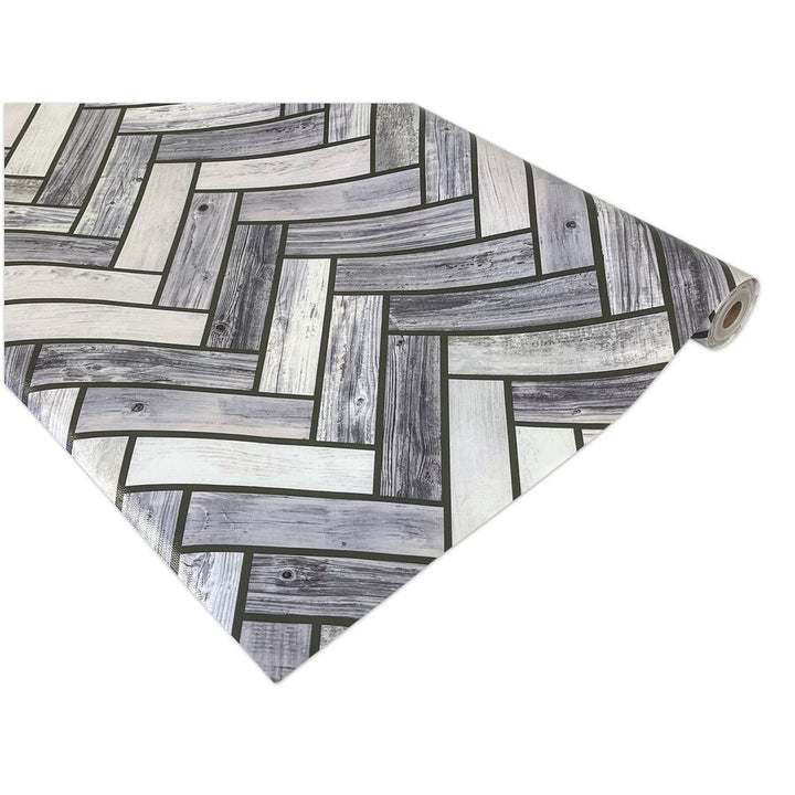 *Better Than Paper® Bulletin Board Roll: White & Gray Wood Herringbone-Bulletin Board Paper - Better Than Paper-Tools 4 Teaching-Classroom Decor and More