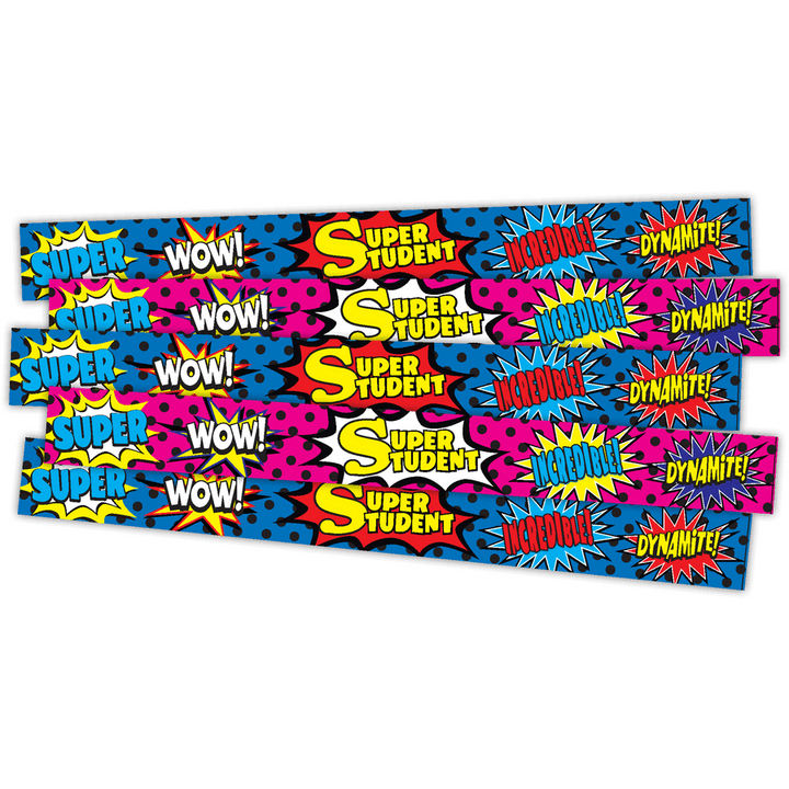 Superhero Super Student Slap Bracelets-Awards-Tools 4 Teaching-Classroom Decor and More