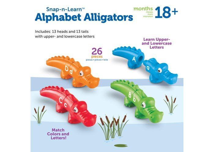 Snap-n-Learn™ Alphabet Alligators-Subjects - Reading - Alphabet-Tools 4 Teaching-Classroom Decor and More