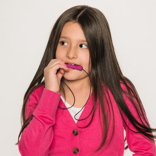 Ark's Krypto-Bite® Chewable Tube Necklace - Red, Standard-Sensory Play-Tools 4 Teaching-Classroom Decor and More