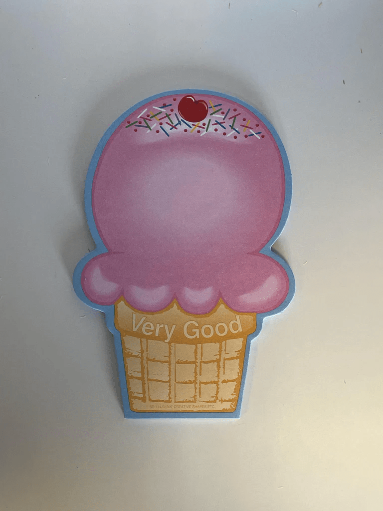 Large Notepad - Ice Cream Cone-Notepads-Tools 4 Teaching-Classroom Decor and More