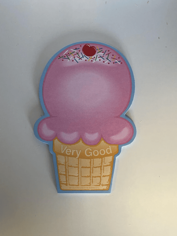 Large Notepad - Ice Cream Cone-Notepads-Tools 4 Teaching-Classroom Decor and More
