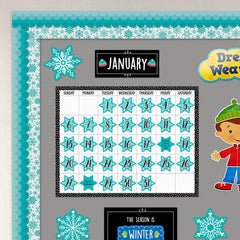 Messy Dots on Black Calendar Chart-Charts-Tools 4 Teaching-Classroom Decor and More