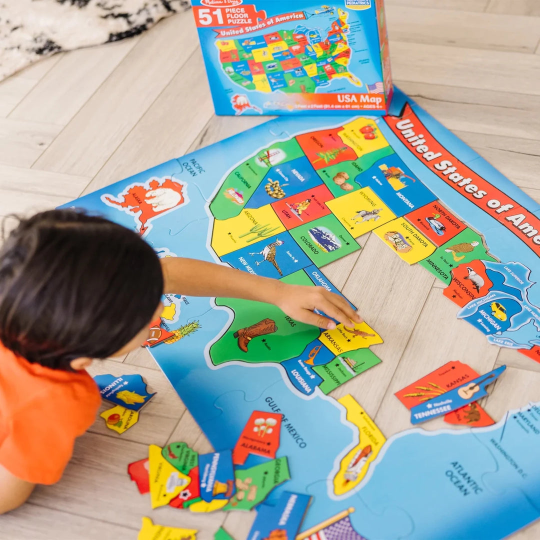 U.S.A. Map Floor (51 pc) - Tools 4 Teaching