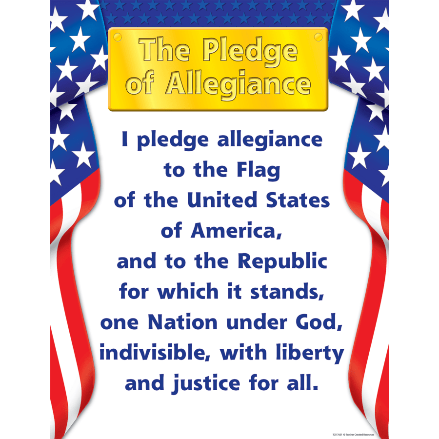 Pledge of Allegiance Chart-Charts-Tools 4 Teaching-Classroom Decor and More