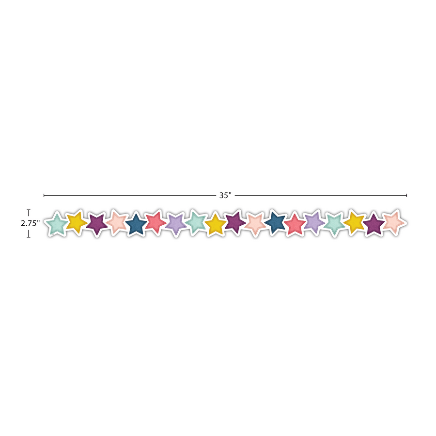 Oh Happy Day Stars Die-Cut Border Trim-Borders-Tools 4 Teaching-Classroom Decor and More