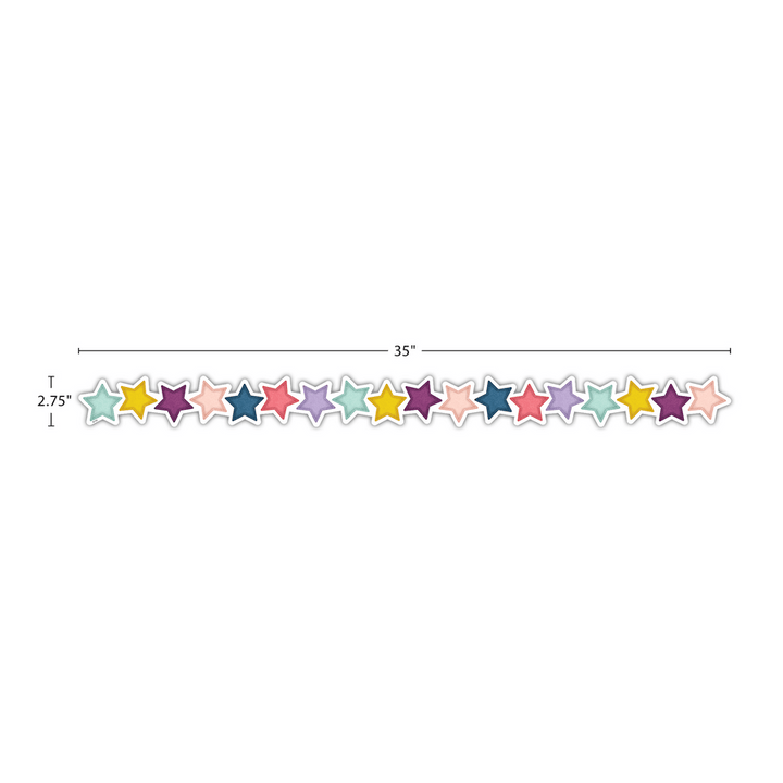 Oh Happy Day Stars Die-Cut Border Trim-Borders-Tools 4 Teaching-Classroom Decor and More