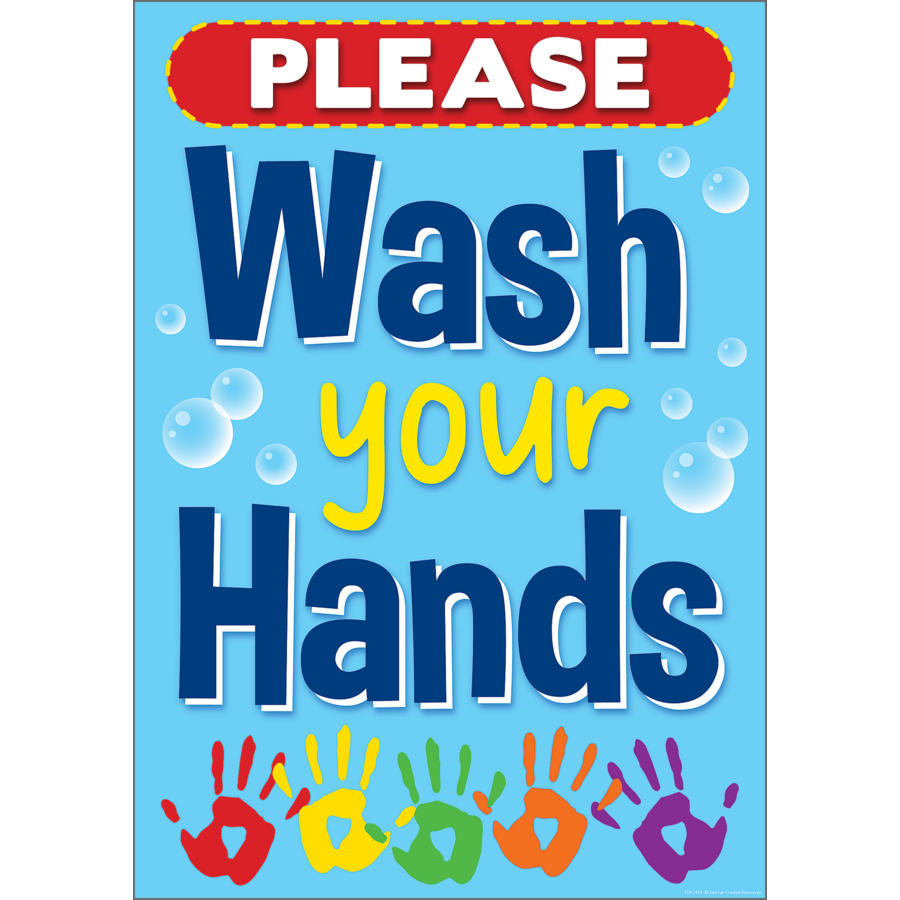 *Please Wash your Hands Positive Poster-Posters-Tools 4 Teaching-Classroom Decor and More