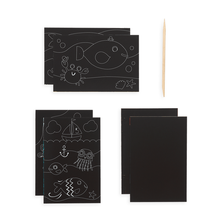 Friendly Fish Scratch and Scribble Mini Scratch Art Kit-Craft Activity-Tools 4 Teaching-Classroom Decor and More