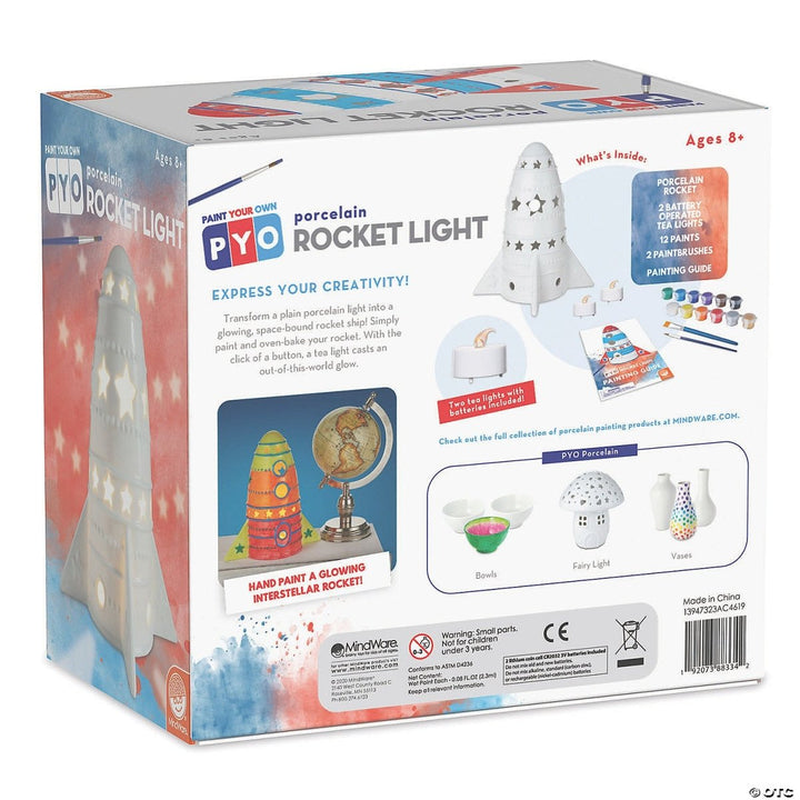 Paint Your Own Porcelain: Rocket Light-Craft Activity-Tools 4 Teaching-Classroom Decor and More