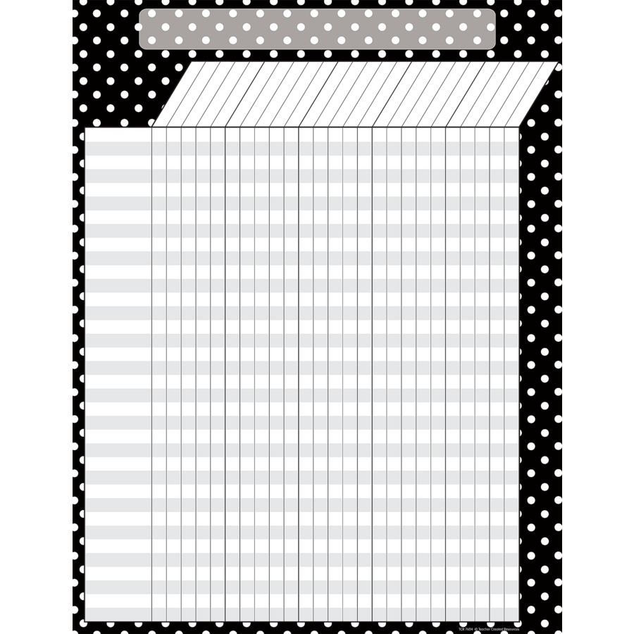 Black Polka Dots Incentive Chart-Charts-Tools 4 Teaching-Classroom Decor and More