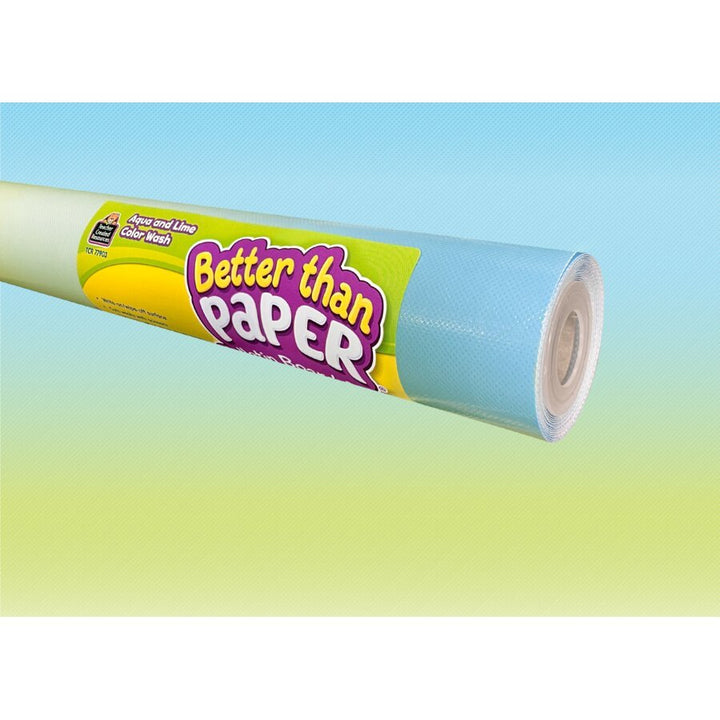 Better Than Paper® Bulletin Board Roll: Aqua and Lime Color Wash-Bulletin Board Paper - Better Than Paper-Tools 4 Teaching-Classroom Decor and More