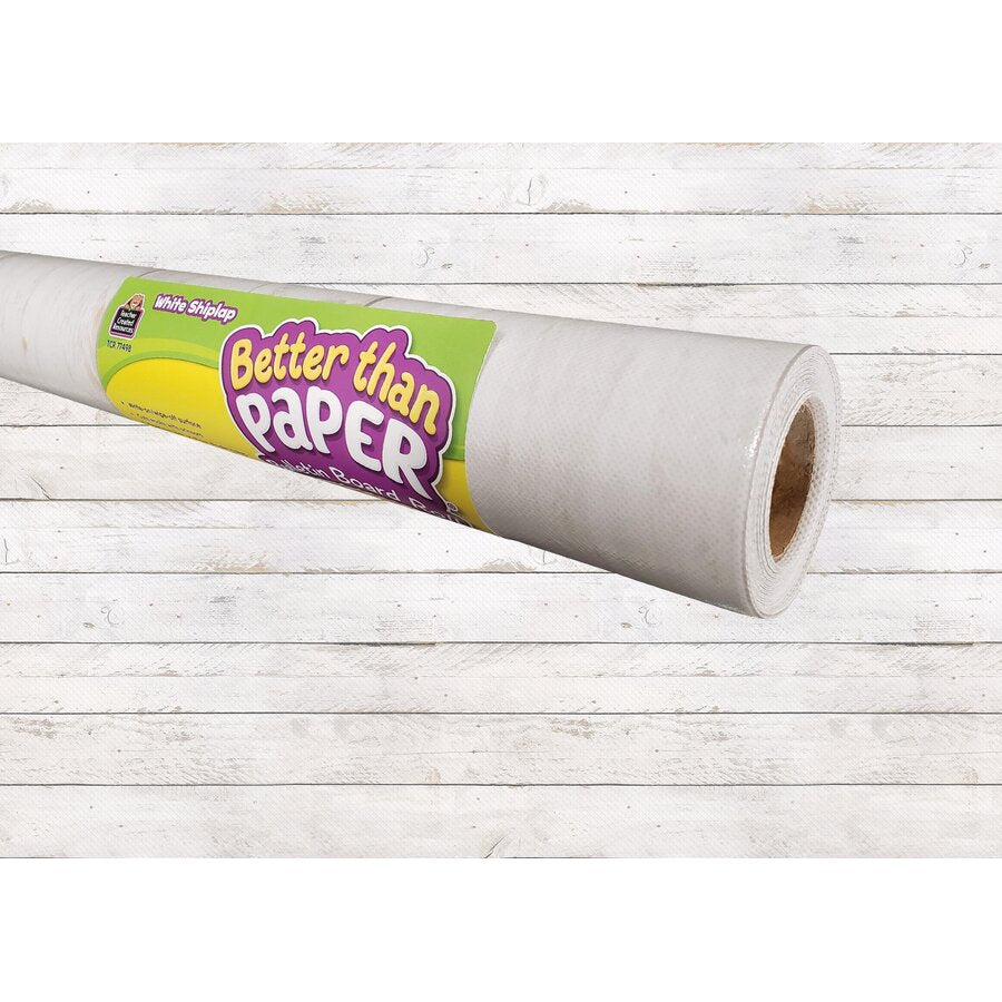 Better Than Paper® Bulletin Board Roll: White Shiplap-Bulletin Board Paper - Better Than Paper-Tools 4 Teaching-Classroom Decor and More