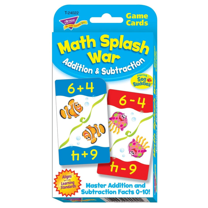 Math Splash War Addition & Subtraction Challenge Cards®-Flashcards-Tools 4 Teaching-Classroom Decor and More