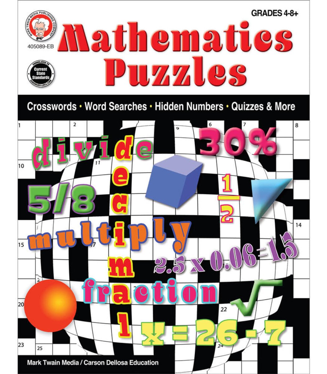 Mathematics Puzzles Workbook Grade 4 - 12 Paperback - Tools 4 Teaching