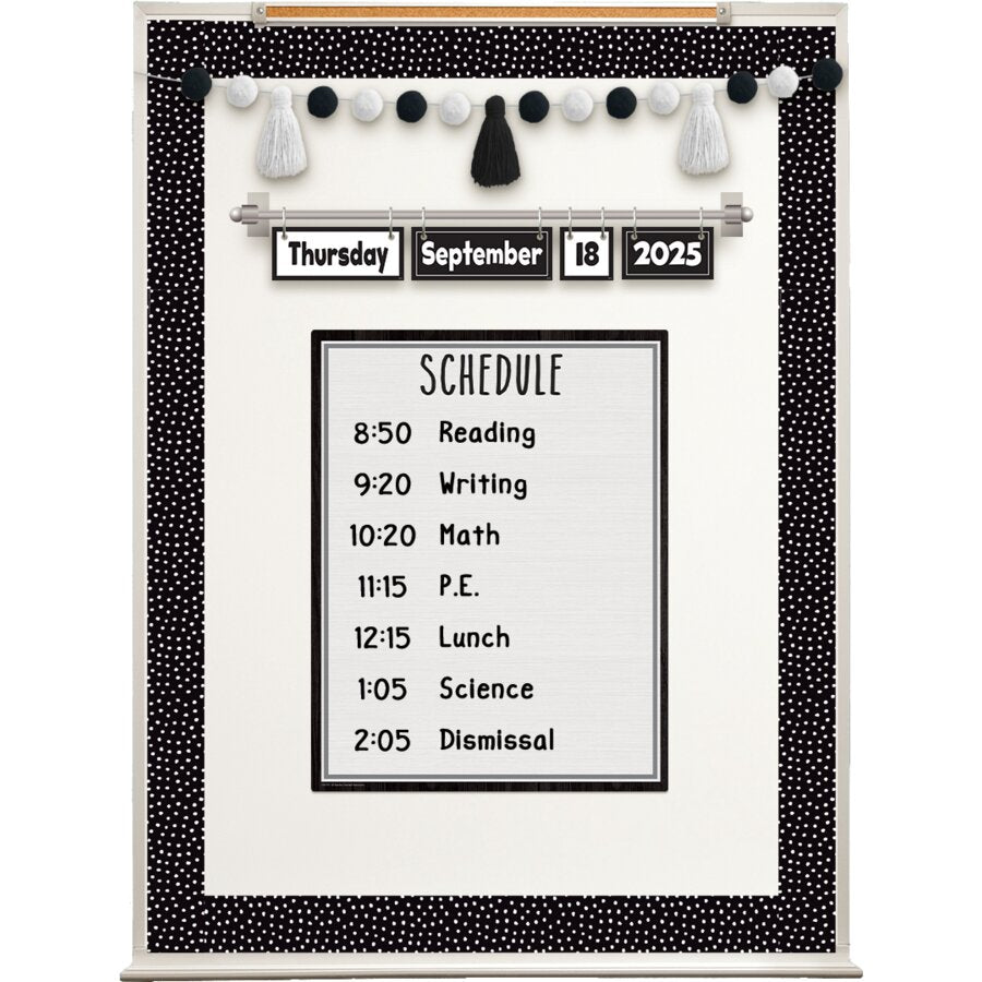 Black and White Flip Calendar-Calendars-Tools 4 Teaching-Classroom Decor and More