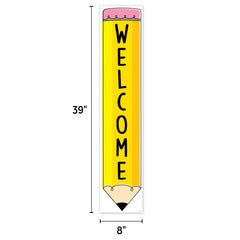 Doodle Pencil Welcome Banner-Banner-Tools 4 Teaching-Classroom Decor and More