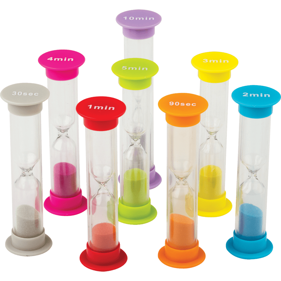 Small Sand Timers Combo 8-Pack-Classroom Essentials-Tools 4 Teaching-Classroom Decor and More