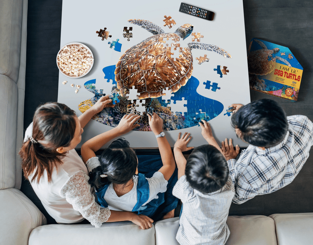 I AM LiL' SEA TURTLE 100 pcs Puzzle-Puzzles-Tools 4 Teaching-Classroom Decor and More