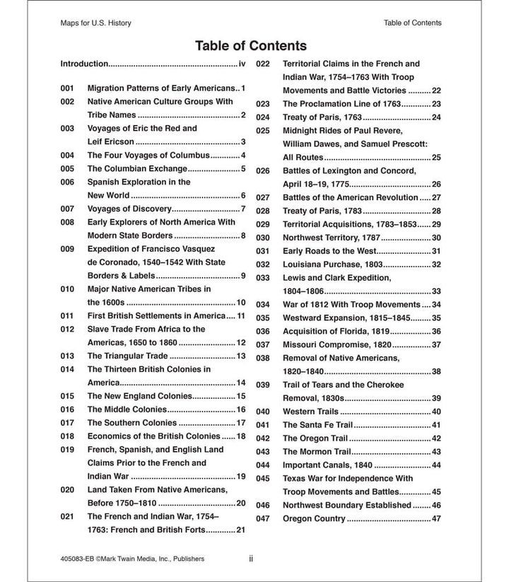 Maps for U.S. History Workbook Grade 6-12 Paperback-Social Studies Books-Tools 4 Teaching-Classroom Decor and More