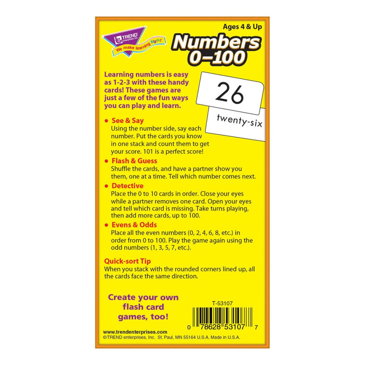 Numbers 0-100 Skill Drill Flash Cards-Flashcards-Tools 4 Teaching-Classroom Decor and More
