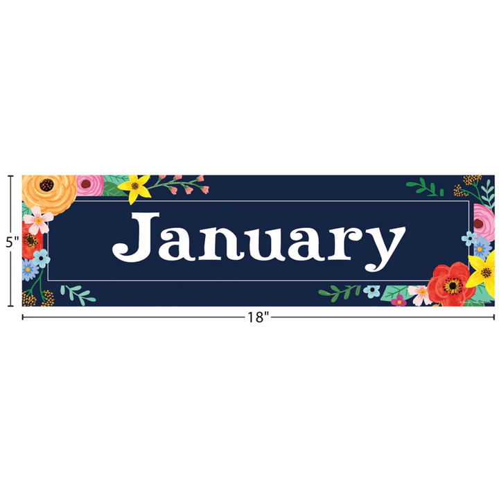Wildflowers Monthly Headliners-Calendars-Tools 4 Teaching-Classroom Decor and More