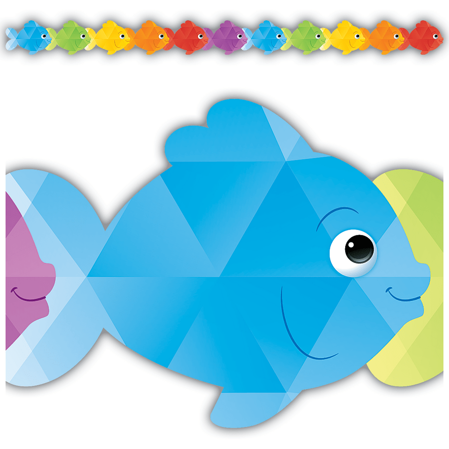 Colorful Fish Die-Cut Border Trim-Borders-Tools 4 Teaching-Classroom Decor and More