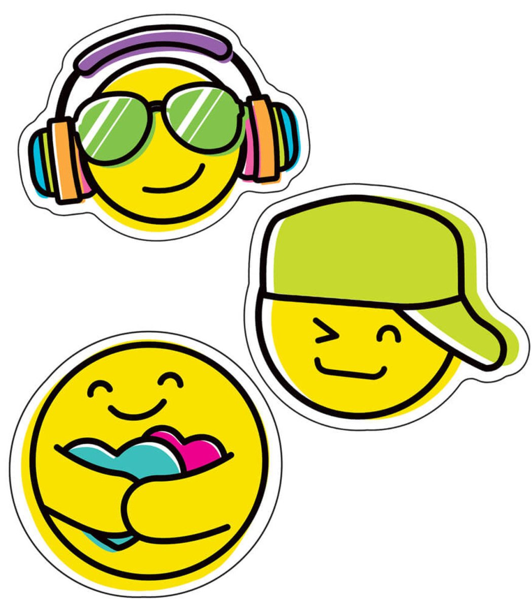 Kind Vibes Smiley Faces Cutouts - Tools 4 Teaching