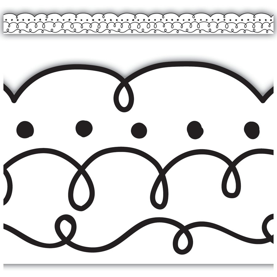 Squiggles and Dots Die-Cut Border Trim-Borders-Tools 4 Teaching-Classroom Decor and More