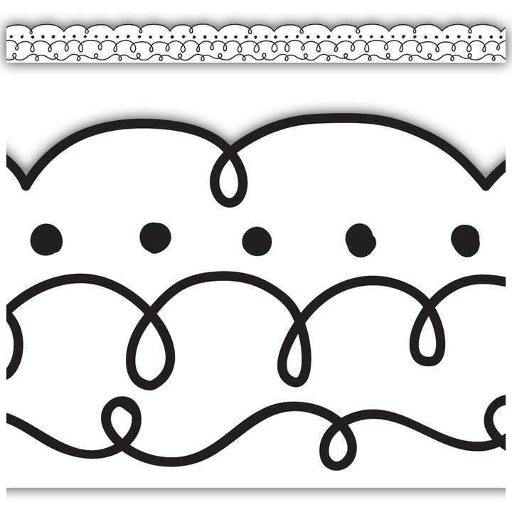 Squiggles and Dots Die-Cut Border Trim-Borders-Tools 4 Teaching-Classroom Decor and More