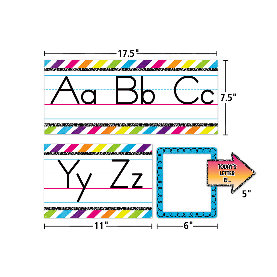 Brights 4Ever Alphabet Line Bulletin Board-Bulletin Board Sets-Tools 4 Teaching-Classroom Decor and More