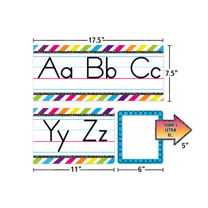 Brights 4Ever Alphabet Line Bulletin Board-Bulletin Board Sets-Tools 4 Teaching-Classroom Decor and More