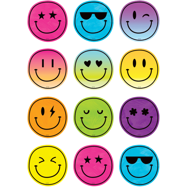 Brights 4Ever Smiley Faces Mini Accents-Accents-Tools 4 Teaching-Classroom Decor and More