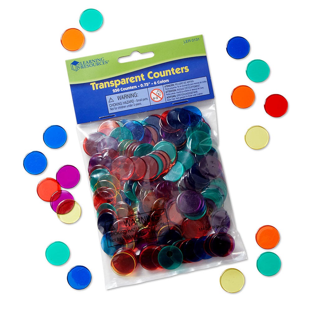 Transparent Counters, Set of 250 – Tools 4 Teaching