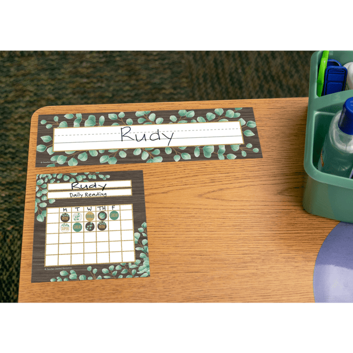 Eucalyptus Flat Name Plates-Nameplates & Name Tags-Tools 4 Teaching-Classroom Decor and More