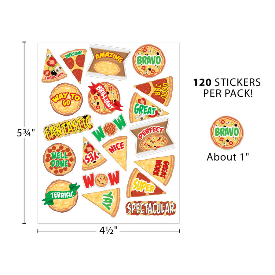Pizza Stickers-Stickers-Tools 4 Teaching-Classroom Decor and More